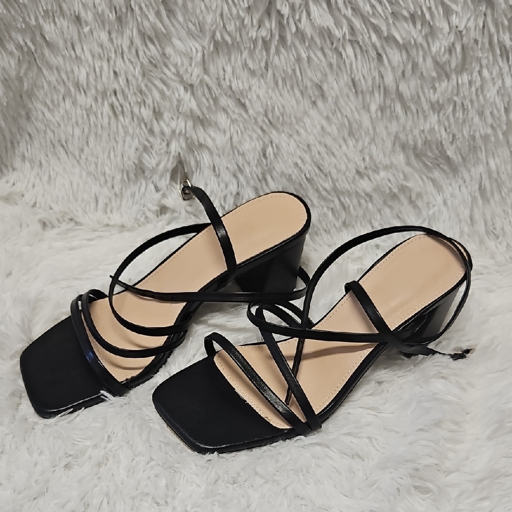 Elegant Black Strappy Heels